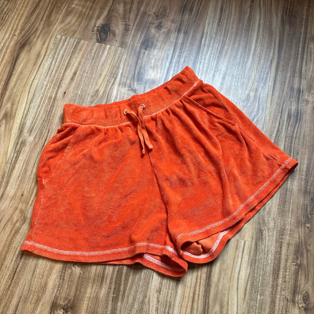 Old Navy Bright Orange Terry Cloth Athletic Shorts